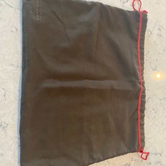 Coach Vintage Dust Bag Brown with Red Stitching 13.5x16 - Picture 2 of 6